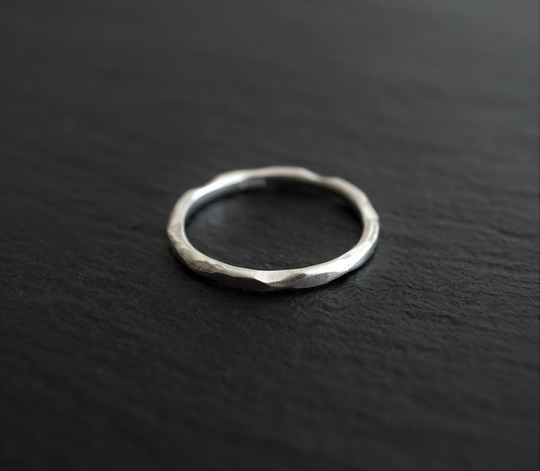 Organic Shape Ring, Irregular Sterling Silver Stacking Ladies Eco Friendly, Recycled Jewellery, Natural