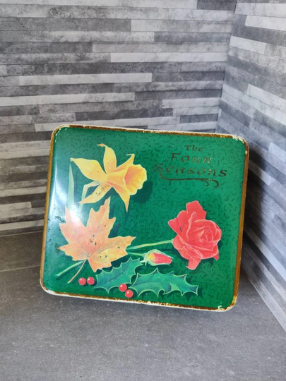 Square Ringtons Four Seasons Tin