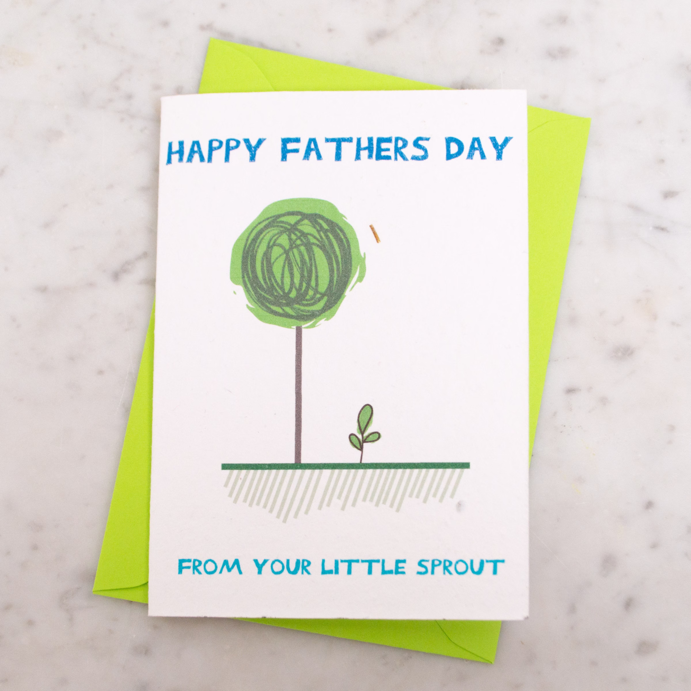 Fathers Day Minimalist Plantable Seed Paper Card