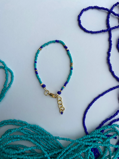Delicate Seed Bead Bracelet Adjustable