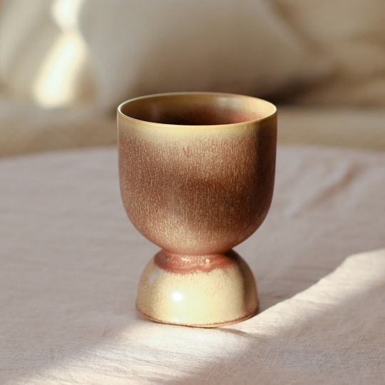 Hand Crafted Stoneware House Plant Pot | Small Glazed Home Accessory Unique Indoor Flower Cute Succulent Cactus Stand Trendy Pink