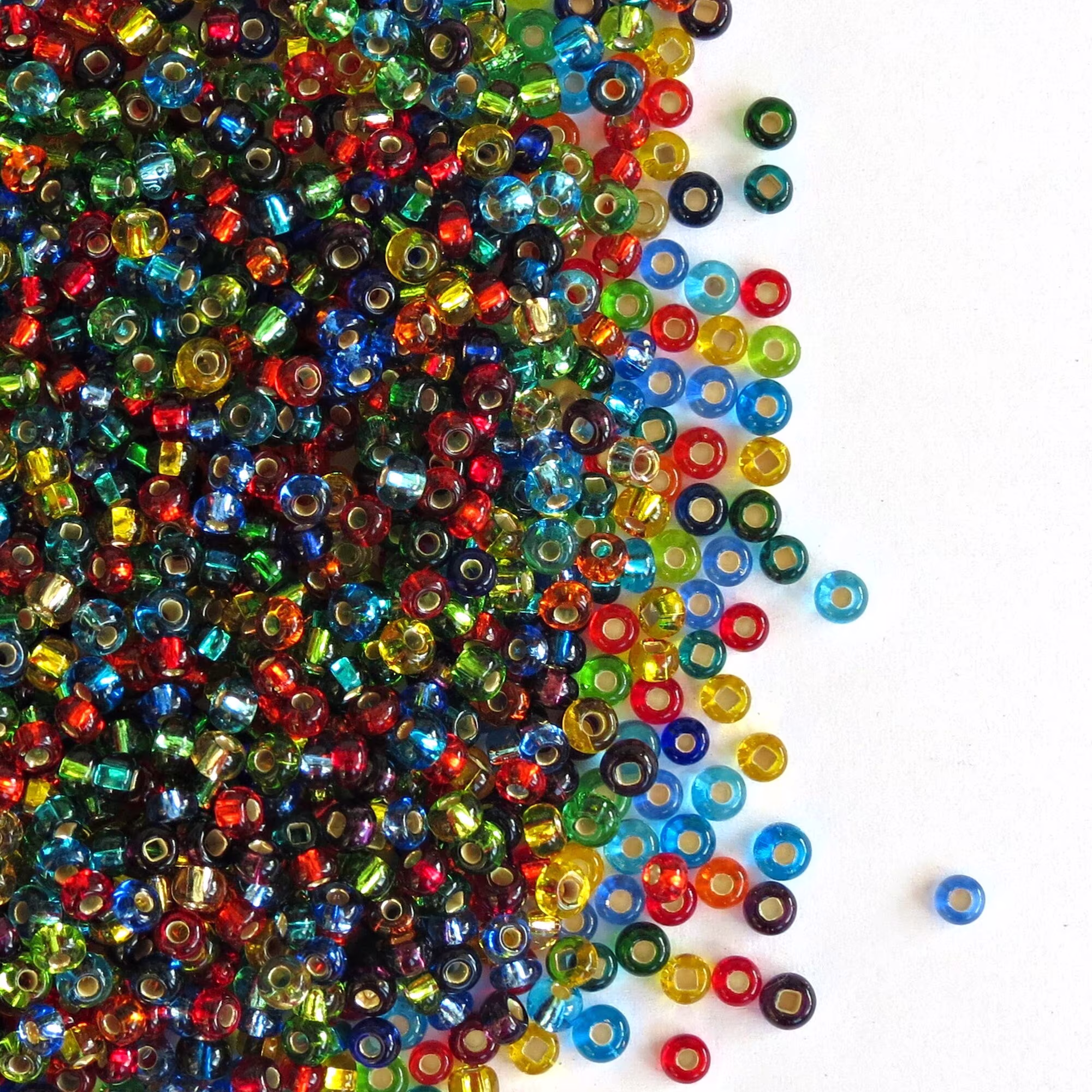 7/0 Colorful Czech Glass Seed Beads Mix Preciosa Small