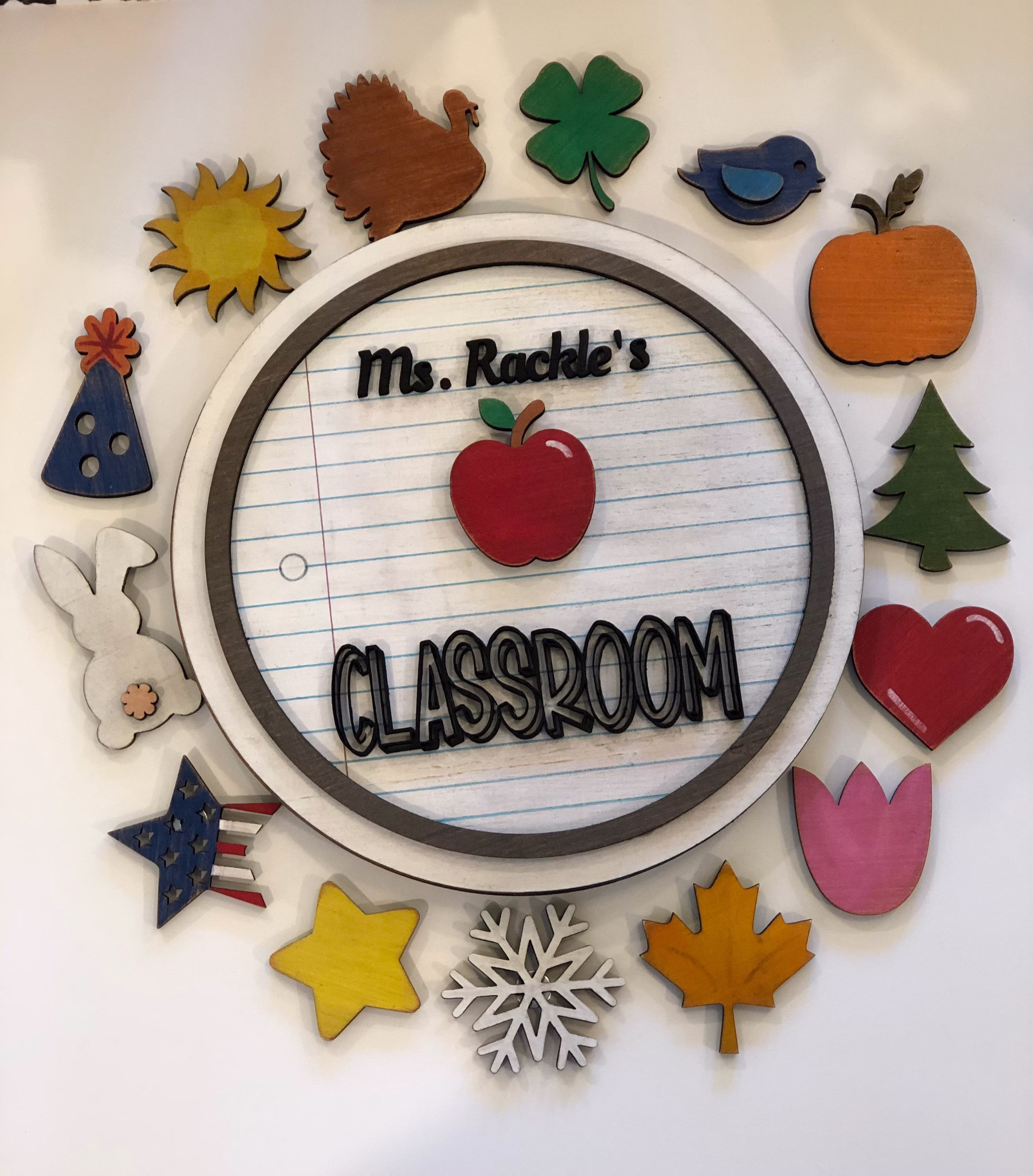 Teachers Seasonal Interchangeable Sign