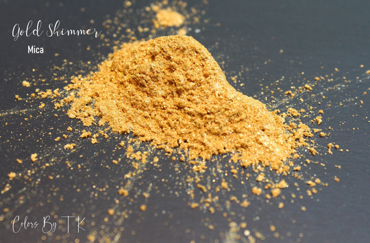 Gold Shimmer Mica Pigment Powder Vegan For Resin, Nail Polish, Make Up, Slime, Freshies, Candle Making, Soap Making