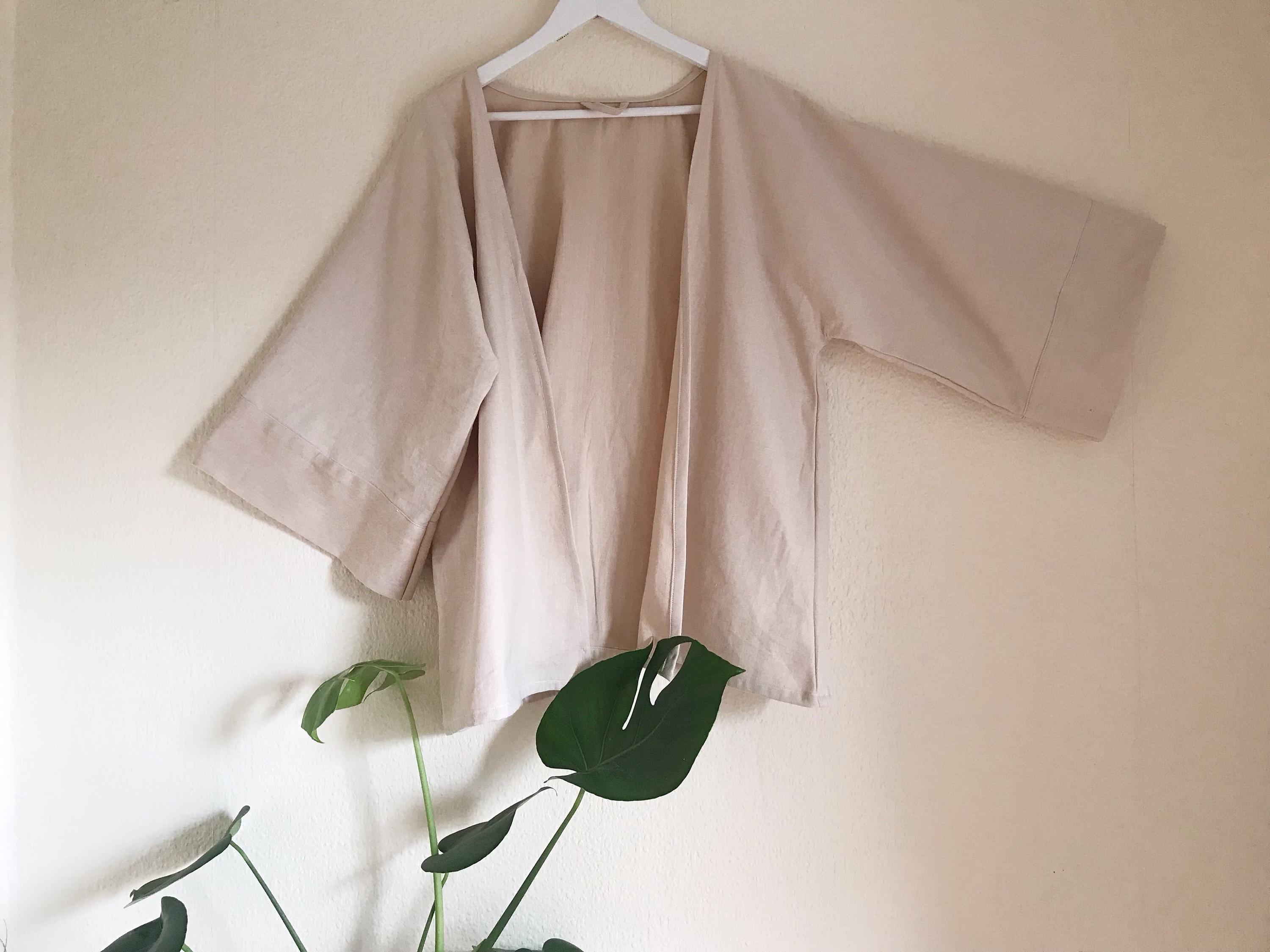 Organic Natural Denim Cotton Cover Jacket Japanese Inspired Simple Outawear Throw On Coat