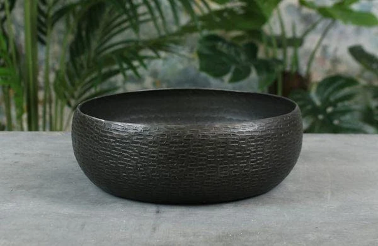 Graphite Hampstead Bowl | Medium Black Metal Bowl - Fast & Free UK Delivery