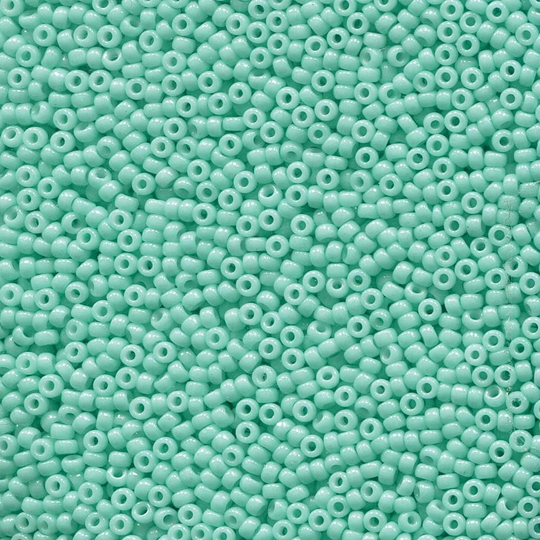 Miyuki Seed Beads Duracoat Seafoam Green 11-4472 23G Opaque 11/0 Japanese Bead, Beads, Glass