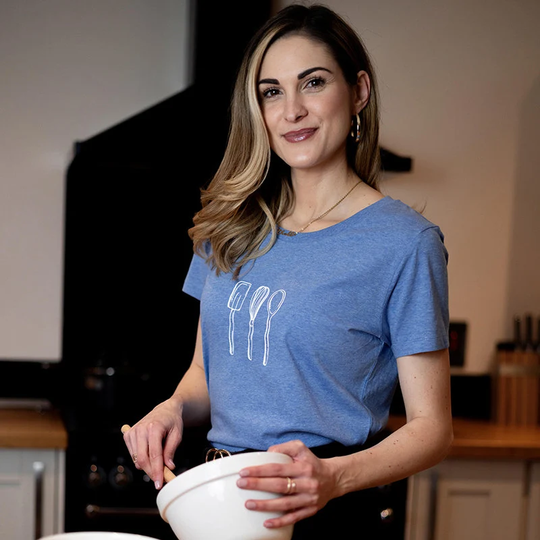 Set Of 3 Utensils Women's 100% Organic Cotton T-Shirt, Baking Gift
