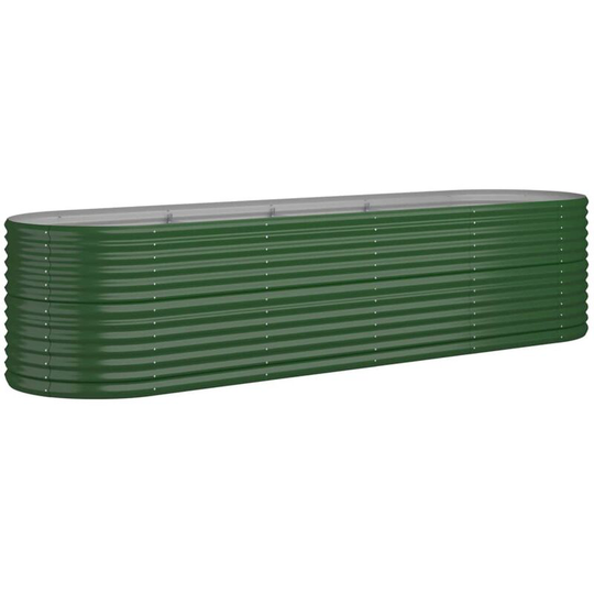 Vidaxl - Garden Planter Powder-coated Steel 296x80x68 cm Green Green