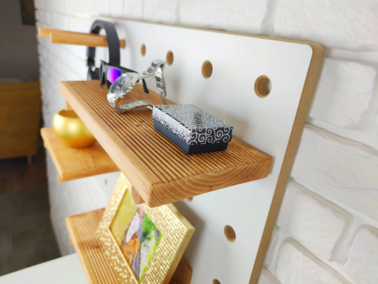 Wall Organizer, Display Pegboard, Shelving. Unit. Montessori Furniture. Peg Board Organizer. Decoration