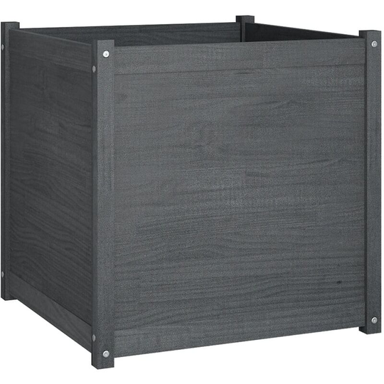 Vidaxl - Garden Planter Grey 70x70x70 cm Solid Pinewood Grey