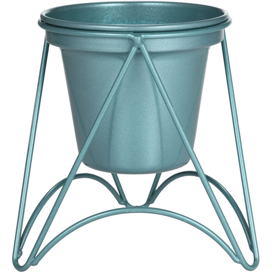 Flower Plant Pot with Stand Gold Metal Plant Pot with Gold Metal Stand for Herbs Orchids Cacti Succulents Indoor Outdoor Display Flower Holder for