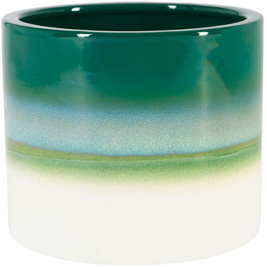 Nicola Spring - Reactive Glaze Plant Pot - 12cm - Emerald