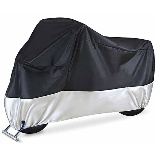 Echoo - Universal Motorcycle Cover All Season 210D Oxford Waterproof Motorbike Covers with Lock Holes Replacement for Honda Suzuki Kawasaki, xxl