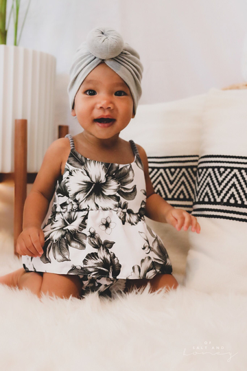 Hand-Made Baby Girl Set, Outfit, Summer Two-Piece Bella Set - Hibiscus