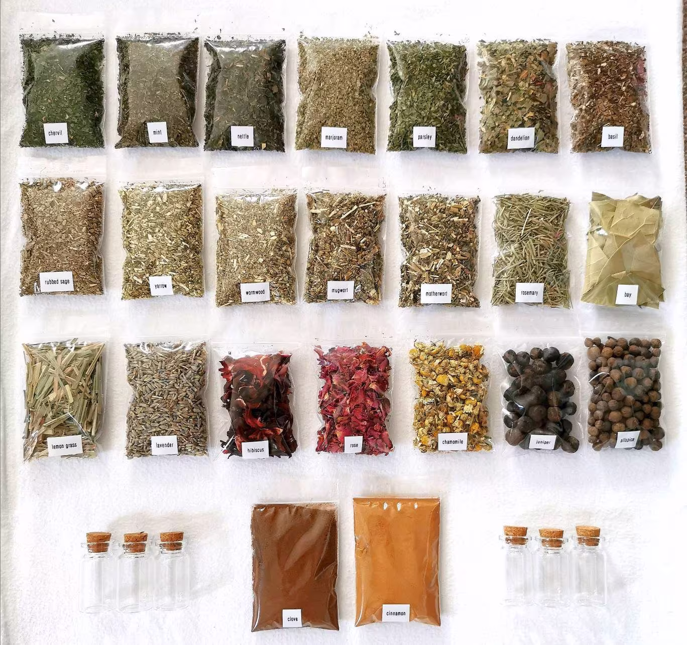 The Green Witch's Herb Collection | Over 200 Grams Of Magical Herbs & 6 Free Spell Jars