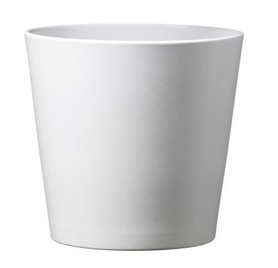 27cm Matt White Dallas Esprit Pot Large Modern Planter - Fast & Free UK Delivery