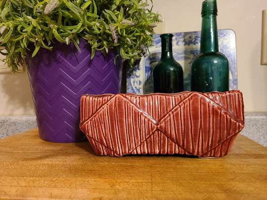 Burgundy Mccoy Windowsill Planter - Beautiful Coloring