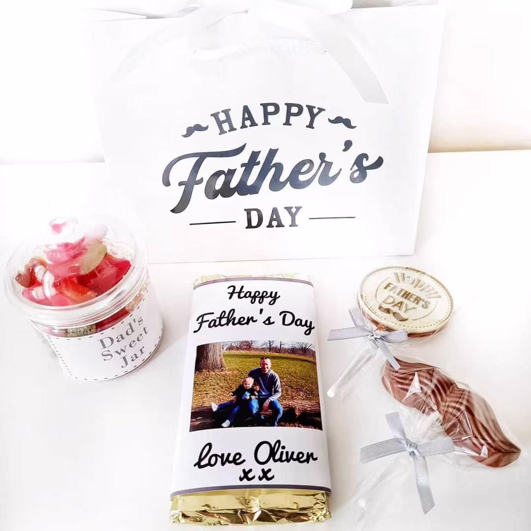 Father's Day Gifts/For Dad Him Chocolate Personalised Gift Bag