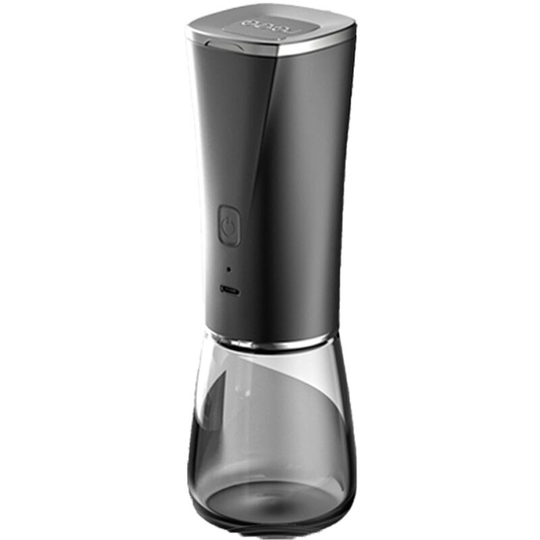 Electric Salt and Pepper Grinder Set - Pack of 2-Automatic Rechargeable Mills-Adjustable Ceramic Grind Upgrade charging black [1 pack