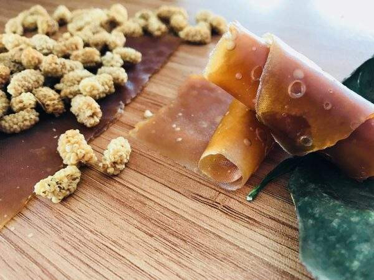 Organic Mulberry Fruit Leather , Dried Fruit Roll , Mulberry Pestil , 200 Gr -Free Shipping