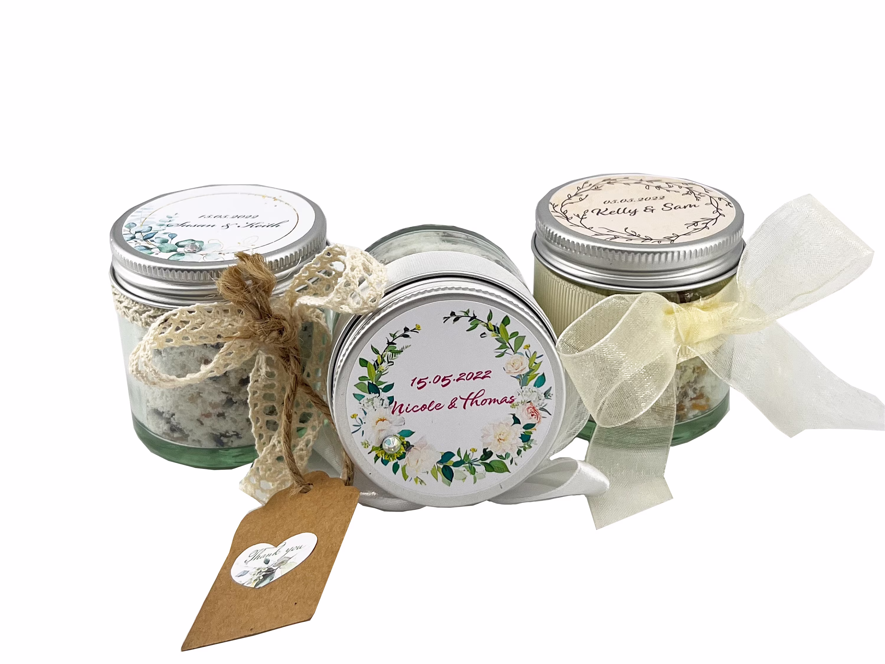 Bath Salt Personalised Wedding Favours, 40G