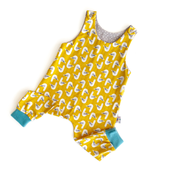 Seagull Organic Dungarees | Kids Unisex Romper Baby