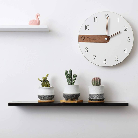 Pack Of Three Planters With Bamboo Trays