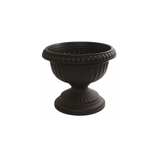 4 x plastic garden urn - 42 cm grecian plastic - garden planter -black plant pot