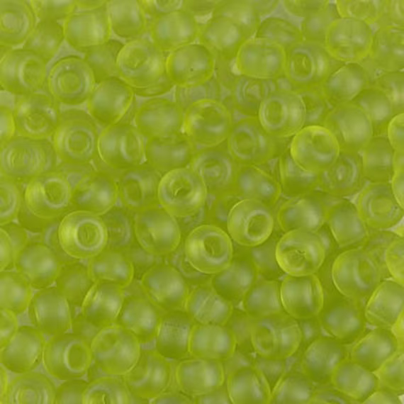 Seed Bead 6-143F Miyuki Beads 6/0 Matte Transparent Chartreuse 20 Grams Diy