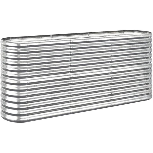 Vidaxl - Garden Planter Powder-coated Steel 152x40x68 cm Silver Silver