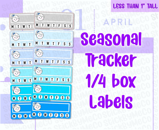 Tracker Planner Stickers, Seasonal Tracker Sticker Trackers, Goal Weekly Reminder