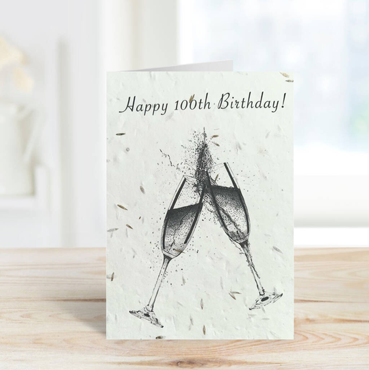 Happy 100th Birthday Plantable Seeded Card