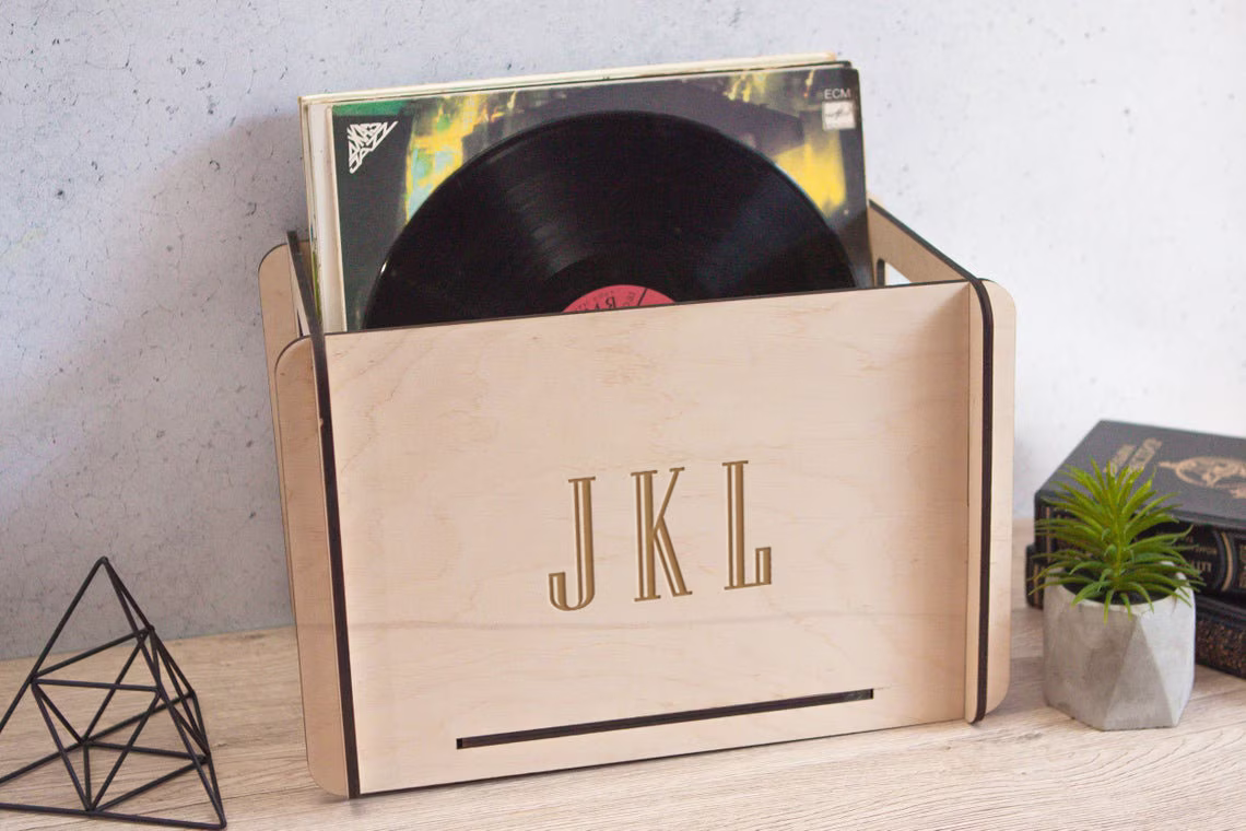 Vinyl Record Storage, Record Storage Box, Vinyl Box, Wood Box, Record Organizer, Record Crate, Wooden Box