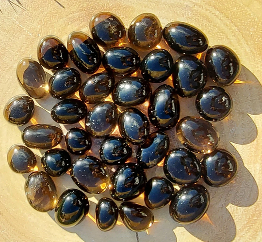 A Grade Natural Smoky Quartz Tumble Stone 25-30mm, Stone, Smoky Crystal, Tumbled Stone. Root Chakra