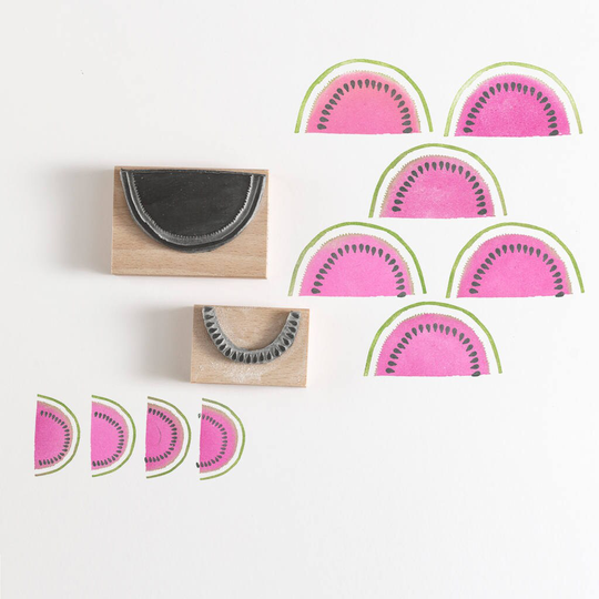 Melon Rubber Stamp, Water Melon Tropical Fruit Summer Gift