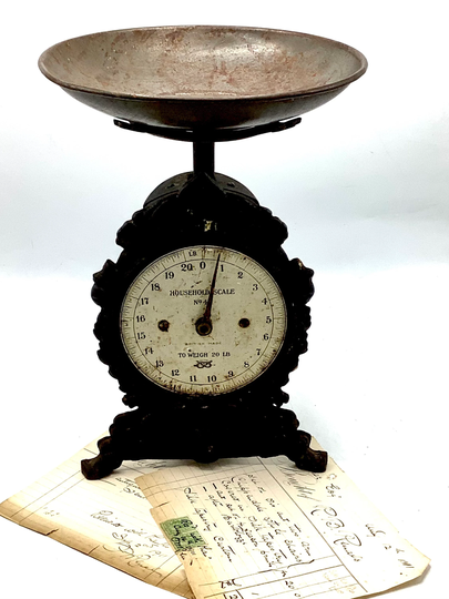 Antique English Salter Household Scale No. 49/Victorian Kitchen Balance Scale Downton Abbey 19Th Century Weighing Machine