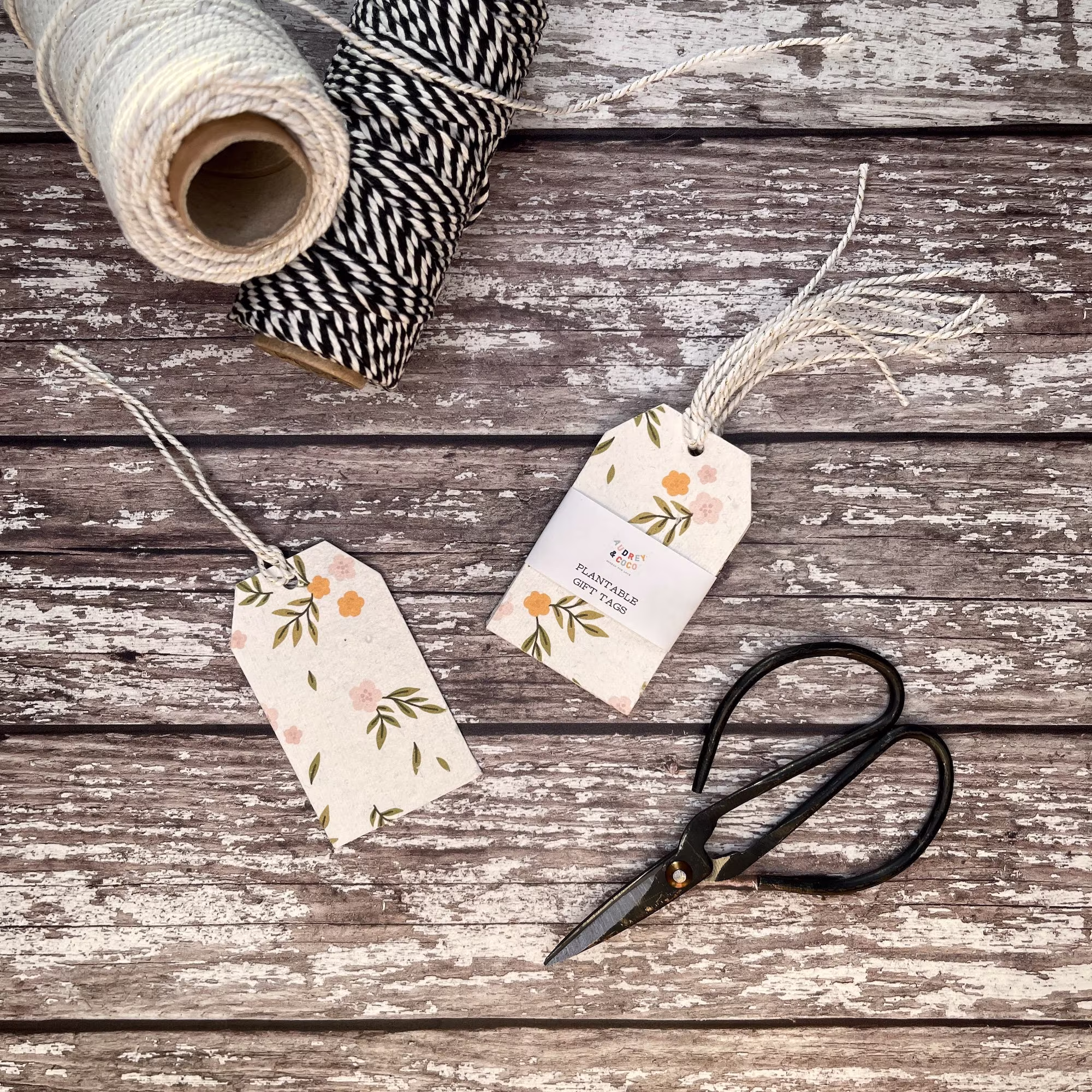 Flower Pattern Plantable Seed Gift Tags, Wildflower Tags