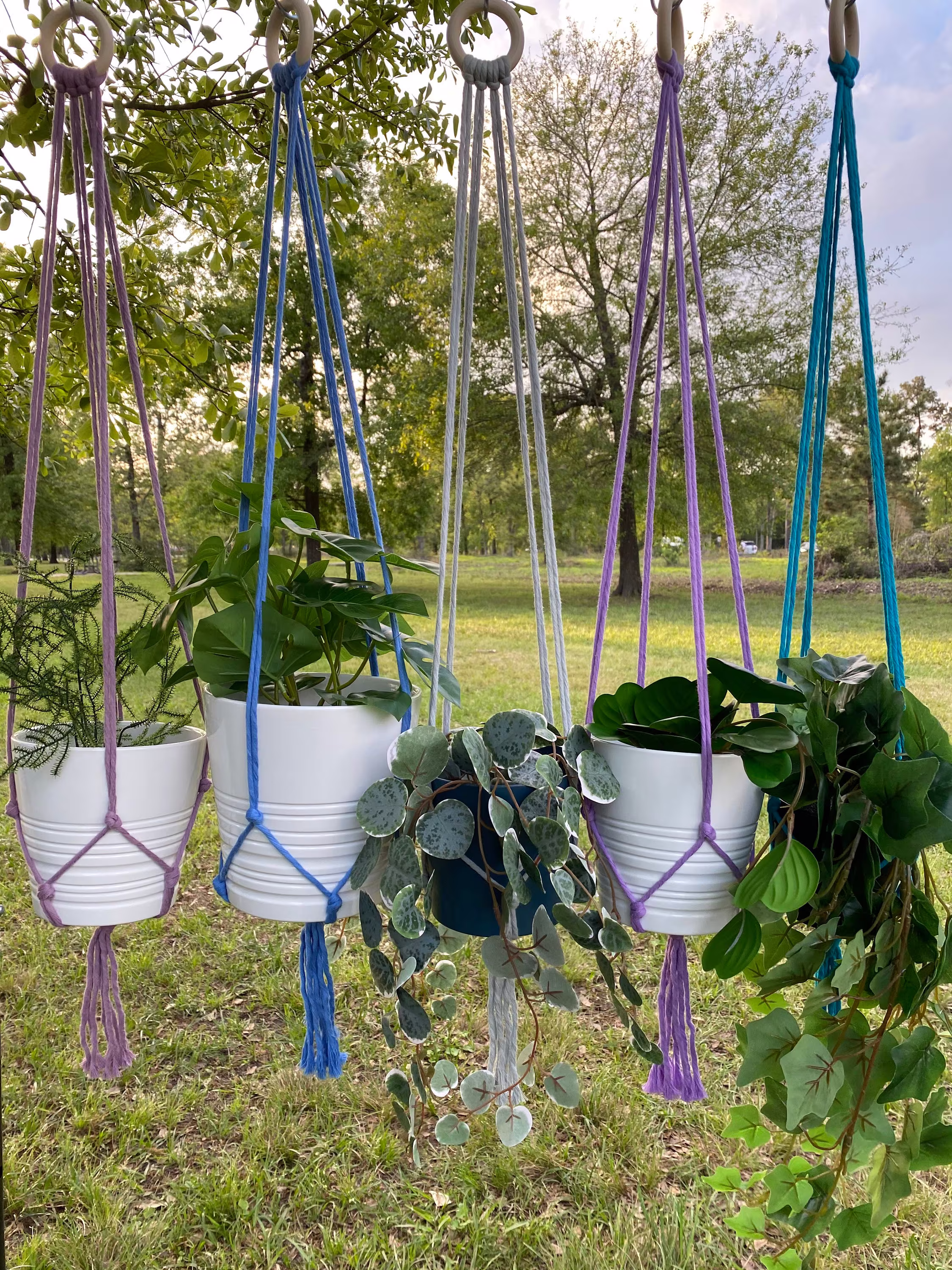 Macrame Plant Hanger | Hanging Plants Indoor Outdoor Holder Wall Simple