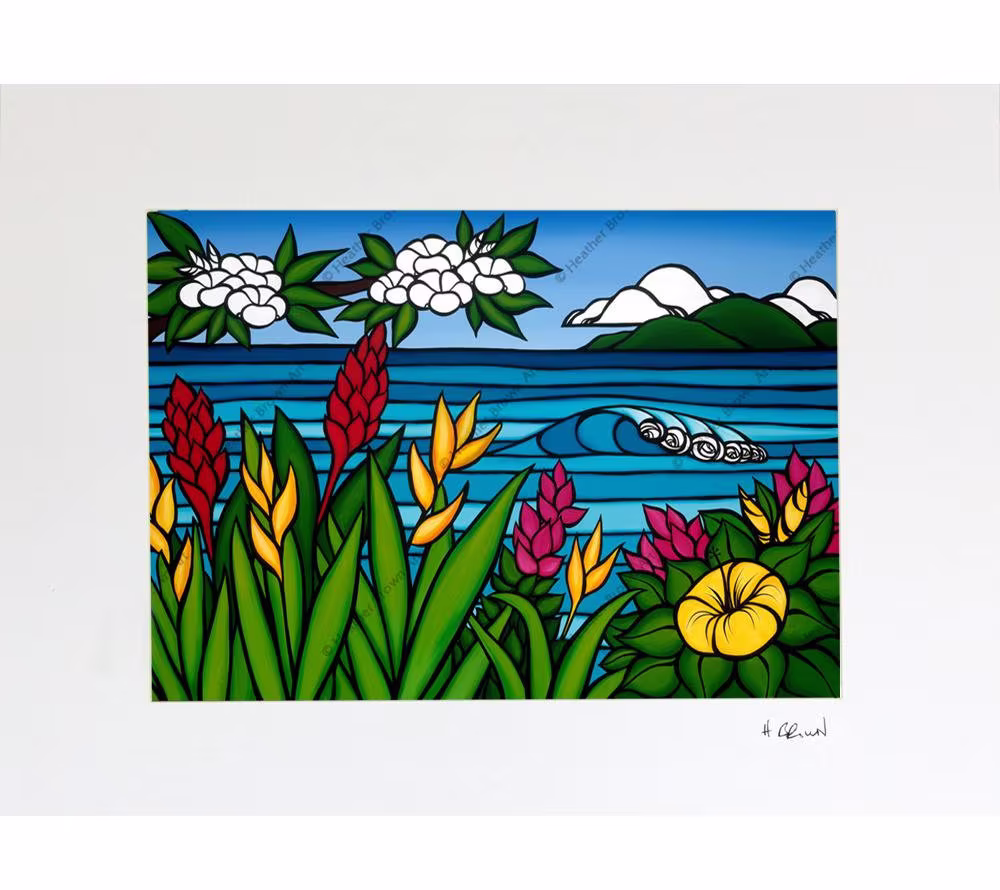 Flowers Of Hawaii | Matted Print