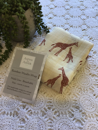 Giraffe - Muslin Wrap Organic Cotton