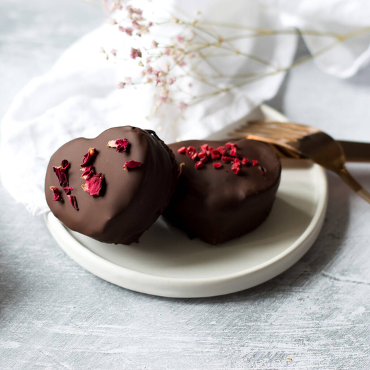 Heart Salted Caramel Brownie Cakes