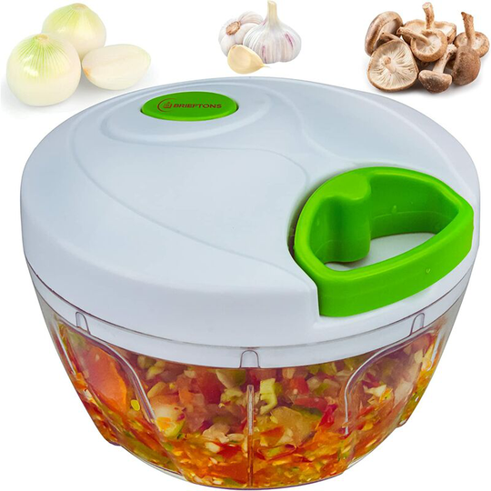 Benobby Kids - Manual Food Chopper, Compact & Powerful Hand Held Pull Vegetable Chopper Blender to Chop Fruits, Vegetables, Herbs, Onions, Garlics