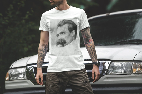 Friedrich Nietzsche | 1899 - Unisex Organic T-Shirt, Vintage Style Art T-Shirt
