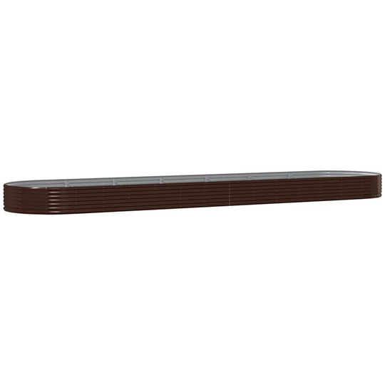 Vidaxl - Garden Planter Powder-coated Steel 600x140x36 cm Brown Brown