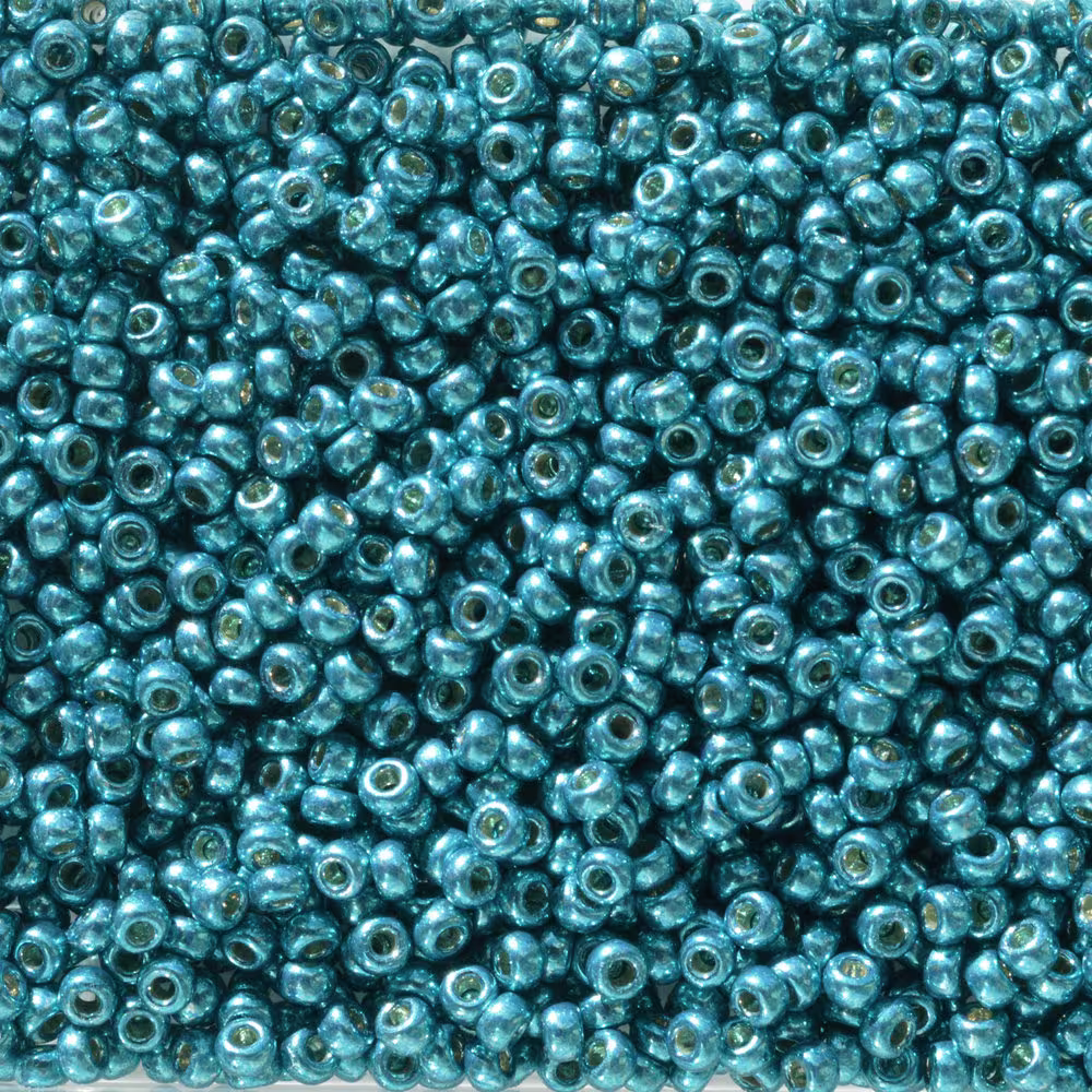 Miyuki Seed Beads 11/0 11-5113 Duracoat Galvanized Capri Blue Round Beads, Glass Size 11