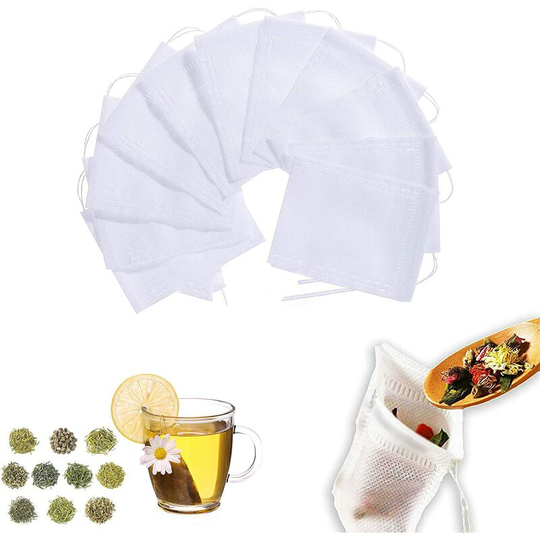 Bearsu - 300 Piece Disposable Tea Bag,Empty Tea Bag,Colander Chinese Medicines Multi-Purpose Unraveling Bag Non-woven Food Vacuum Bag Ecologist Tea