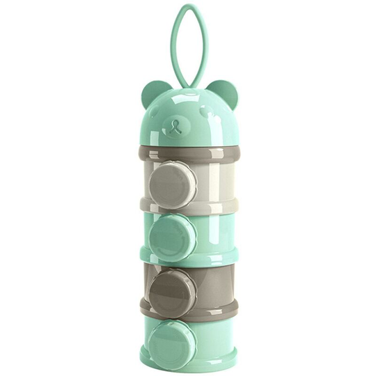 Portable 4 Layer Milk Powder Box Cartoon Bear Baby Feeding Formula Dispenser Multipurpose Food thsin