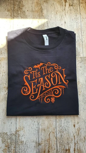 Ti's The Season Creepy Cute Halloween Embroidered Hoodie, Sweatshirt, Tshirt Custom Made Xs-3Xl