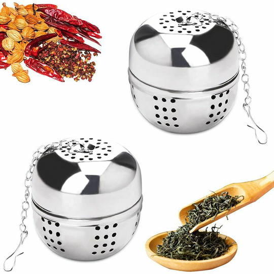2 Piece Stainless Steel Tea Infuser, Tea Infuser Infuser for Tea, Spices and Most Cups and Teapots